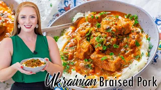 Ukrainian Braised Pork with Creamy Mashed Potatoes