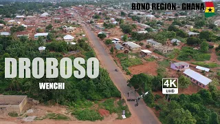 Droboso Town Aerial view in the Wenchi Municipal Bono Region of Ghana 4K  #droboso #wenchi #ghana