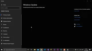 Windows 10 Update | Something went wrong try to reopen settings later