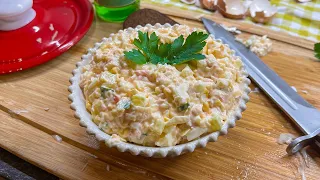 How to make Russian Crab Salad (крабовый салат) - Cooking with Boris