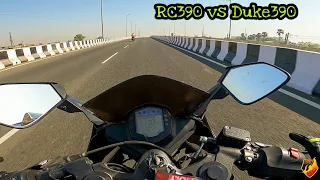 KTM DUKE 390 (bs4) vs KTM RC 390 (bs4) | DRAG Race | ToP end Test