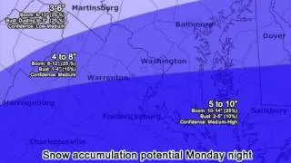 Snow forecast: Several inches for D.C.