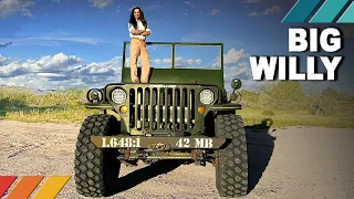 BIG WILLY JEEP: Giant Nearly 2-to-1 Scale Hand-Built 1942 Willys MB Flatfender | EP33