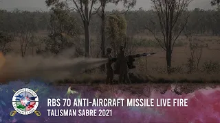 RBS 70 anti-aircraft missile live fire - Talisman Sabre 2021