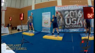 184 Left arm snatch 32 kg kettlebell in 10 minutes Ivan Denisov.