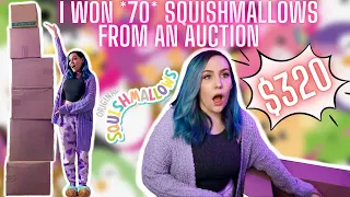 I WON *70* SQUISHMALLOWS FROM AUCTION.. $320 TOTAL :o