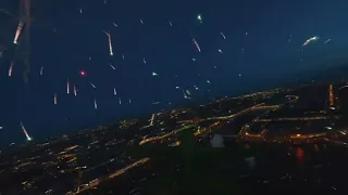 This drone flew into a fireworks display