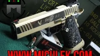 24k GOLD 1911 pistol (2011) V-drill with Jerry Miculek!