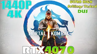 Mortal Kombat 1 - RTX 4070 - 1440P and 4K ULTRA HIGH Settings Performance Test | DLSS