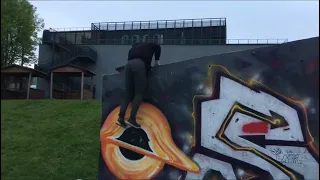 New vlog #1 kaluga training on parkour spot DimaTereh08