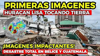 PRIMERAS IMAGENES DEL HURACAN LISA ENTRANDO JUSTO AHORA A BELICE, GUATEMALA, IMPACTANTE!