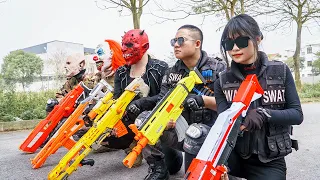 LTT Films : Silver Flash Nerf Guns Attack Criminal Group Tiger Mask SWAT xXx Fighting