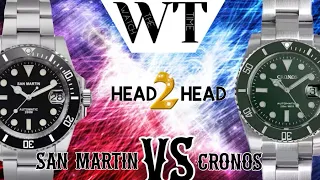 San Martin vs Cronos | 12 rounds for best Rolex Submariner homage on AliExpress | Head to Head