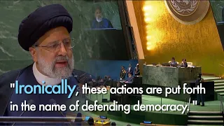 Iran's Raisi accuses US inciting conflicts while Biden defends 'democracy' to solidify leadership