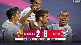 WOAH! 8-2 FC BAYERN MUNICH VS. FC BARCELONA REACTION | UEFA CHAMPIONS LEAGUE