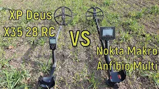 XP Deus X35 28 RC VS Nokta Makro Anfibio Multi! Тест на глубину и резделение целей!