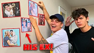 Hanging pictures of my BESTFRIENDS EX in his ROOM! *HE WAS MAD*