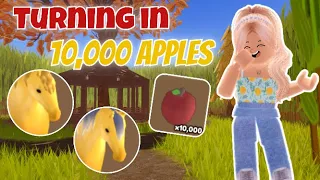 Turning in *10,000 APPLES* + Getting Lots of Golden Apple Horses! | Wild Horse Islands