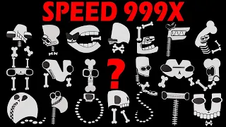 Alphabet Lore But Everyone Evil Skeleton - Monster - Evil - Baby - Rainbow Friend (Speed 999X)