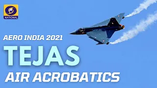 Air Aerobatics by Tejas - multirole light fighter at Aero India Show 2021