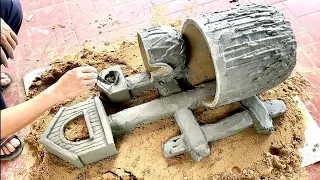 A great idea from cement! DIY waterfall at home / How to make and beauty, amazing fountain