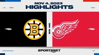 NHL Highlights | Bruins vs. Red Wings - November 4, 2023