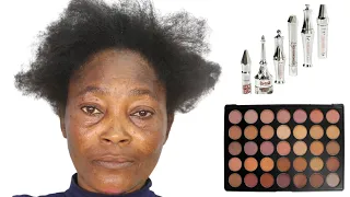 100M VIEWS👆VIRAL 👉  SHE WAS TRANSFORMED💄OVER 50 🔥GRANDMA❤️HAIR AND MAKEUP TRANSFORMATION| WOC MAKEUP