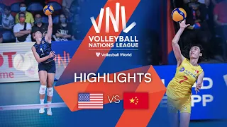 🇺🇸 USA vs. 🇨🇳 CHN - Highlights Week 2 | Women's VNL 2022