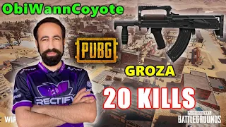 PUBG - ObiWannCoyote - 20 KILLS - GROZA - SOLO