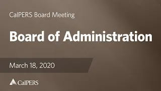 Board of Administration | March 18, 2020