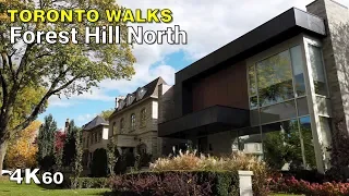 Forest Hill North Neighbourhood Tour - Toronto Walk [4K60]