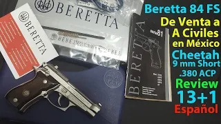 SEDENA México - Beretta Cheetah 9mm short o 380 - Review en Español