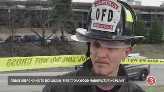 Update on plant explosion from Oakwood Village Fire Capt. Brian DiRocco