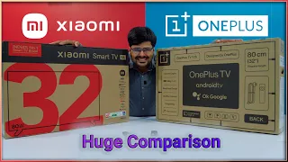Xiaomi Smart tv 5A vs OnePlus Smart TV Y1S ⚡ 32 Inch Huge Comparison ⚡ Shocking Results 🔥⚡📺