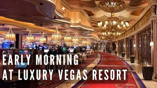 NO CROWDS! Early Moring Wynn Las Vegas Luxury Las Vegas Resort Walkthrough | Walking Vegas Hotels