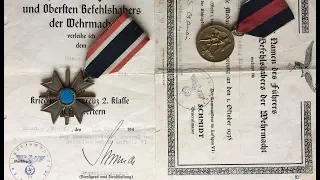 Сколько может стоить ? 2 немецкие награды с наградными листами ! German soldier medal ✠ (2019)