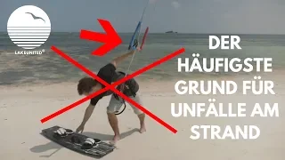 KITESURFEN HOWTO *** Einfacher Trick für deine Sicherheit am Strand***