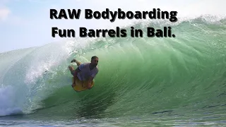 RAW Bodyboarding: Fun Wet Season Barrels in Bali Indonesia. Shot from the Water with GoPro 8.