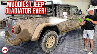 Deep Cleaning The Muddiest Jeep Gladiator EVER! | Insane Disaster Detail Transformation!