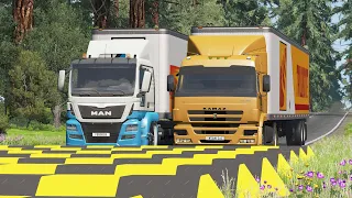 BeamNG Drive Russian Trucks Vs Euro Trucks - crash testing