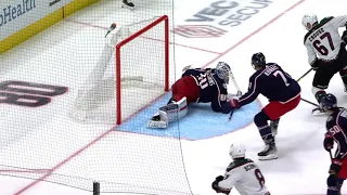 Elvis Merzļikins Incredible 3-on-2 Saves vs. Coyotes (Oct. 14, 2021)