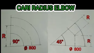 Rumus CENTER LINE elbow semua derajat