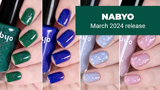NABYO март 2024 || пополнение регулярной коллекции обычных лаков для ногтей. Обзор и свотчи