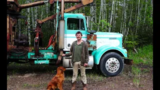 Yarding Logs with Our 1974 Kenworth Logging Truck!!!  -  Falling Trees with My Mom and My Dad!