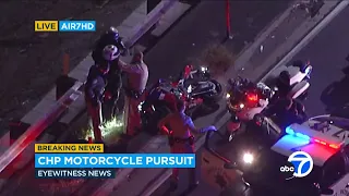 Motorcyclist taken into custody after high-speed chase in LA County