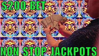 Winning NON STOP JACKPOTS On High Limit Lock It Link Slot Machine