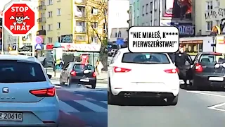 Agresywny kierowca szarpie rowerzystę za "nieustąpienie" pierwszeństwa. STOP PIRAT