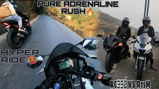 PURE ADRENALINE RUSH🔥| RC390 VS R15 HYPER RIDING🔥😍 ||