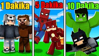 HER DAKİKA SÜPER KAHRAMAN OLUYORUZ 😱 - Minecraft