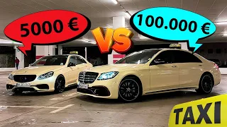 Der Ultimative Taxi-Vergleich: S63 AMG (100.000€) VS. E63 AMG (5000€)
